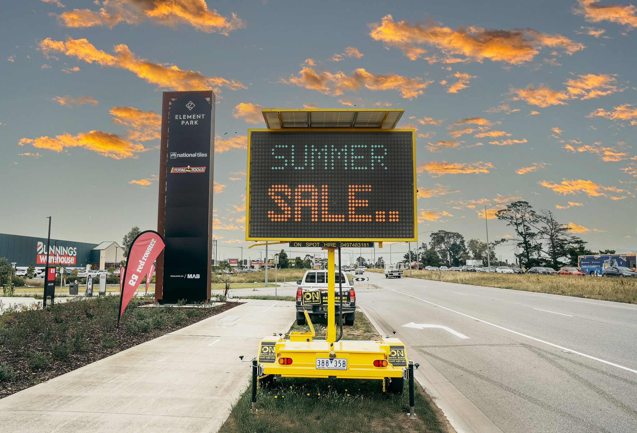 Solar24 video board used for a retail or promotional display