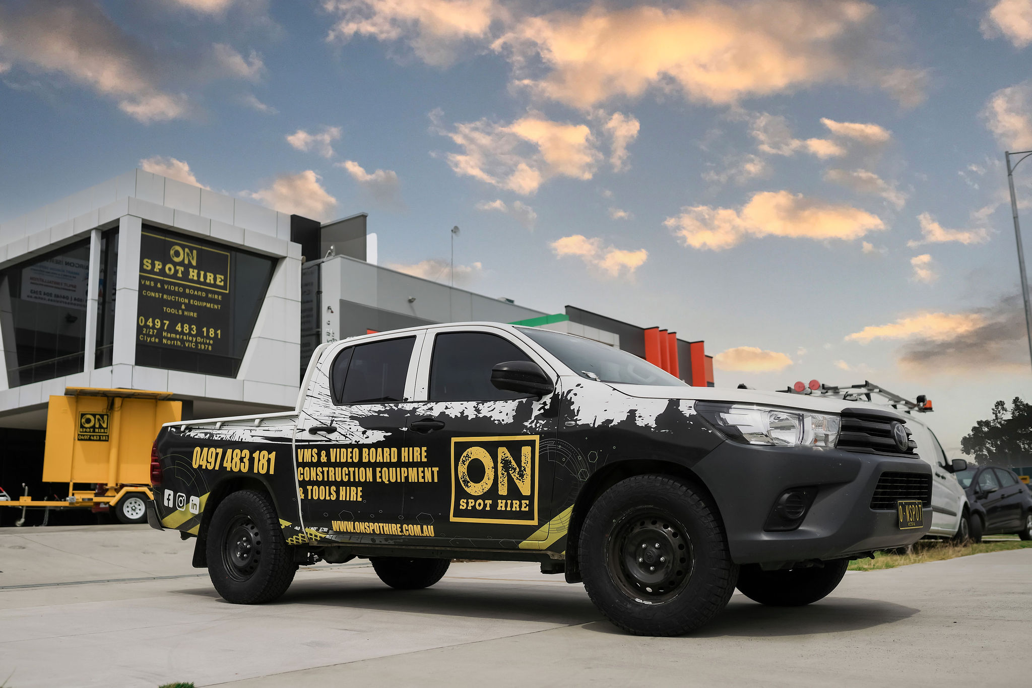 On Spot Hire equipment on site in Melbourne